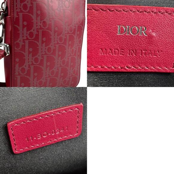 CHRISTIAN DIOR Red Leather Shoulder Bag - Picture 5 of 5